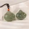 Colgante de Buda de Jade Afgano Natural Jade Hetian Buda Doodle Agua Clara Jade Buda Maitreya Buda Sonriente Colgante para Mujer