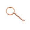 Llavero de acero inoxidable de 30 mm, cadena plana, llavero con cadena, accesorios colgantes DIY, llavero más cadena