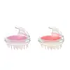 Cepillo Transparente de Cristal para Champú Cepillo de Masaje con Cabeza de Silicona Peine Redondo Limpiador del Cuero Cabelludo Cepillo de Baño Cepillo de Champú con Airbag