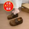 2026 Otoño Hebilla Retro Zapatos Birkenstock Bolso de Mujer Cabeza de Bolso Doble Uso Aumento Interno de Altura Suela Gruesa Caña Baja Ropa Exterior Suela Suave Mocasines