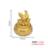 Lingote de Latão do Zodíaco Doze Signos Tigela de Tesouro na Cor Dourado Areia, Decoração Rotativa para Casa para Atrair Riqueza e Tesouro, Artesanato do Ano da Serpente