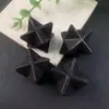 Venta Caliente Transfronteriza Adornos de Piedra de Cristal Natural Merkaba 25*25mm Cuadrado Satélite Piedra Desnuda Accesorios para Joyería DIY