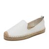 Zapatos de Pescador de Paja para Mujer Suela Gruesa Piel Genuina Planos Primavera y Verano Slip-on Simples Casuales Zapatos de una Sola Capa para Mujer Combinan con Todo Suaves Transpirables