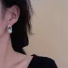 Pendientes Exquisitos de Perla Blanca y Circonita Coreanos para Mujer, Modernos, Ligeros, Lujosos, Simples, Compactos y Versátiles