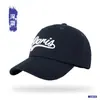 Boné de Baseball Bordado com Letra para Mulheres, Boné de Algodão Lavado com Aba Curva, Chapéu de Sol com Proteção Solar para Esportes ao Ar Livre, Verão, Masculino