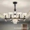Diseño Moderno Candelabro de Cristal Luz para Sala de Estar Negro Dorado Estilo Lujo Ligero Candelabro para Dormitorio Accesorios de Iluminación LED Suministro Directo del Fabricante