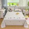 Nueva sábana individual de algodón puro clase A con estampado reactivo, ropa de cama de una sola pieza, protector de colchón universal para todas las estaciones