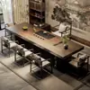 Estilo Song Mesa de Té de Madera Maciza Oficina Recepción Mesa de Té Grande Sala de Estar Uso en Casa Nuevo Estilo Chino 2026 Modelo Nuevo