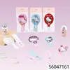 Set de espejo de maquillaje y peine con espejo, peine de mano, peine KT plegable, lindo espejo de gato para maquillaje, diseño de gato dos en uno