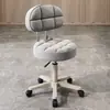 Taburete de Belleza, Taburete Giratorio Ajustable para Salón de Belleza, Taburete de Peluquería, Taburete Redondo para Barbería, Silla Redonda para Maquillaje en Casa