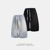 Shorts Casuais Masculinos Novo Estilo, Shorts Esportivos de Cinco Pontos, Shorts Largos de Cor Sólida, Shorts de Praia, Conversível