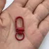 Fivela de Camarão em Liga de Zinco com Pintura Colorida Assada Fivela Pequena de Porta de 3 Pontos Fivela para Pendurar Bonecas Acessórios para Joias DIY Chaveiros Em Estoque