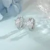 Brincos Argola Estrela de Zircônia Moda Commuter Ins Feminino Estudante Argolas Pequenas Brincos de Clipe Estrela de Cinco Pontas Cheios de Diamante