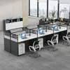 Estação de trabalho combinada de mesa e cadeira de escritório mesa de trabalho mesa para funcionários para uma pessoa 4 pessoas multi-pessoas tela conjunto de mesa e cadeira para computador cubículo