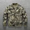 Chaqueta de algodón lavado para hombre, abrigo casual holgado, chaqueta camuflaje engrosada para hombres de mediana edad y jóvenes, chaqueta de algodón lavado para el trabajo