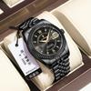 Poedagar/Poeda Nuevo Calendario de Diamantes Correa de Acero Exportación Casual Moda Deportiva Reloj de Cuarzo para Hombre 910