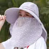 Chapéu Respirável Novo para Colheita de Chá de Verão, Máscara Facial, Proteção para o Pescoço, Chapéu de Sol Integrado, Chapéu de Sol para Exterior Anti-UV