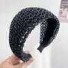 Mishe Jewelry Diadema Ancha Simple Casual Elegante de Moda Pasador de Tela Diadema Hueca para Mujer 2026 Modelo Nuevo