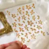 Tiesu Novo Estilo Chinês Luxo Leve Florais Adesivos de Unha M-1543 Outono e Inverno Dourado Palaciano Flor Dourada Adesivos de Unha Adesivos