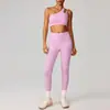 Conjunto de Yoga Ajustado Transpirable tipo Nube de Secado Rápido con Bolsillos, Conjunto Deportivo para Correr, Asimétrico de un Hombro, Conjunto de Fitness con Sensación de Piel Desnuda
