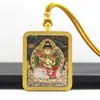 Xizang Tridimensional Relevo Lado Único Thangka Doze Signos do Zodíaco Oito Santos Padroeiros Thangka Pingente Colar Atacado