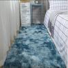 Alfombra de Seda-Lana Tie-dye Gradual Alfombrilla para Piso de Sala de Estar Nórdica Tatami Alfombrilla Gruesa para Pies Alfombra de Lana Larga Manta para Mesita de Noche de Dormitorio