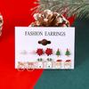 Pendientes navideños de aleación transfronteriza con copos de nieve, árbol de Navidad y alce, pendientes para mujer, joyería europea y americana.