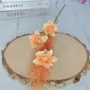 Estacas Simuladas de Flor de Peônia Pequena, Flores Artificiais, Conjunto para Fotografia de Carro de Casamento, Materiais Florais, Acessórios de Casamento, Decoração Feita à Mão