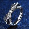 Anillo Retro Vajra de Plata Tailandesa Estilo Chino para Hombres y Mujeres Diseño Nicho Estilo Étnico Anillo de Aleación para Parejas Xizang