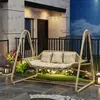 Silla Mecedora de Exterior, Silla Colgante, Cuna Doble para Patio, Hamaca para Terraza de Casa, Jardín, Patio Pequeño, Cesta Colgante, Columpio de Exterior