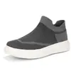 Zapatos casuales para hombre y mujer Four Seasons punta redonda caña baja zapatos de viscosa zapatilla tejida fly knit zapatos de skate slip-on zapatos de moda