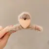 Pinza grande de otoño e invierno para cabello grueso, pinza de tiburón exquisita de alta gama, accesorio para el cabello Maillard para mujer