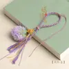 Cuerda de juego tejida con hilo de algodón hilado a mano, cuerda para colgar bola de algodón, colgante de juguete cultural Bodhi tibetano, cuerda para colgar en teléfono móvil DIY