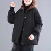 2026 Invierno Nuevo Estilo Coreano Holgado Talla Grande Patrón de Diamantes con Capucha Acolchado Moda Grueso Casual Abrigo de Algodón para Mujer
