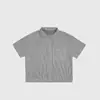 Camisa de Cuello Asimétrico de Doble Uso para Hombres y Mujeres, Camisa de Manga Corta con Raya Romana Estilo Italiano de Verano, Chaqueta Limpia Casual para Vacaciones