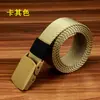 Cinto de Nylon com Fivela de Plástico para Homens e Mulheres, Tecido Casual para Exterior, Sem Metal, Anti-Verificação de Segurança, Venda Direta de Fábrica no Atacado, Estilo Camuflado