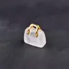 Ágata Natural Jade Cristal Piedra Cruda Mini Bolsita de Mano Decoración Pieza de Tallado DIY Adorno Pequeño Regalo Transfronterizo