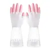 Novas luvas de lavar louça para todas as estações para mulheres, grossas, à prova d'água, duráveis, adequadas para tarefas domésticas, uso na cozinha, lavagem de vegetais e lavagem de roupas; feito de borracha, látex ou plástico