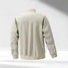 Nueva chaqueta de vuelo transfronteriza para hombre, chaqueta casual, abrigo de remaches de color liso, estilo retro americano, cuello alto para hombre, holgada y moderna
