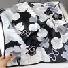 Pañuelo de Seda 70, Pañuelo de Alta Gama, Pañuelo de Seda Simulada, Pañuelo Dulce para Mujer, Pañuelo Coreano con Estampado de Rayas y Lunares