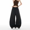 Calça de Terno Laranja Infantil # Branco Puro Simples de Alta Qualidade de Perna Larga para Mulheres, Calça Casual Versátil Scimitar Solta Emagrecedora e que Cobre a Carne