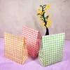 Bolsa de Dulces Gruesa a Cuadros de Color Han Feng Bolsa de Papel Kraft Bolsa de Empaque para Regalos Bolsas de Atrezzo para Fotos Bolsa de Acabado