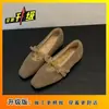 Sapatos Mary Jane femininos elegantes de lã estilo francês com forro de pelúcia, novo modelo outono e inverno 2025, com aumento interno de altura e um design estiloso de bico baixo