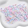 4*7mm acrílico letras em inglês contas soltas DIY feito à mão infantil quebra-cabeça pulseira de contas acessórios de colar