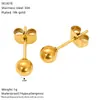 Pendientes de Acero de Titanio Acero Perla Zirconia Cuentas de Acero Transfronterizos para Mujer Nicho Europeo y Americano Versátiles Lujo Ligero Pendientes de Gama Alta Venta al por Mayor