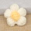 Lindo y Dulce Flor Puff Hecha a Mano Lana Crochet Pequeño Broche de Flor Flor Decorativa para Ropa Decoración para Bufanda Sombrero