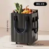 Bolsa de Compras com Rodas Hulken Supermercado Sacola de Mercado Bolsa de Armazenamento Bolsa Tecida Espessa Bolsa Impermeável com Carrinho