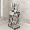 Estante de cocina de acero inoxidable 304, portacuchillos, estante de almacenamiento, portacuchillos de encimera doméstico con drenaje, soporte para cuchillos para organizar cuchillos