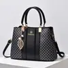 Bolsa de Hombro Cruzada de Moda Transfronteriza de Comercio Exterior 2025 Nueva Tendencia Gran Capacidad Estampada Portátil Bolso Tote Combinación de Colores Bolso de Hombro Cruzado
