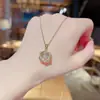 Collar de Perlas de Alta Calidad para Mujer Chapado en Oro Real Microincrustado con Circonita Lujo Ligero Exquisito Nicho Cadena para Clavícula Accesorios de Alta Calidad